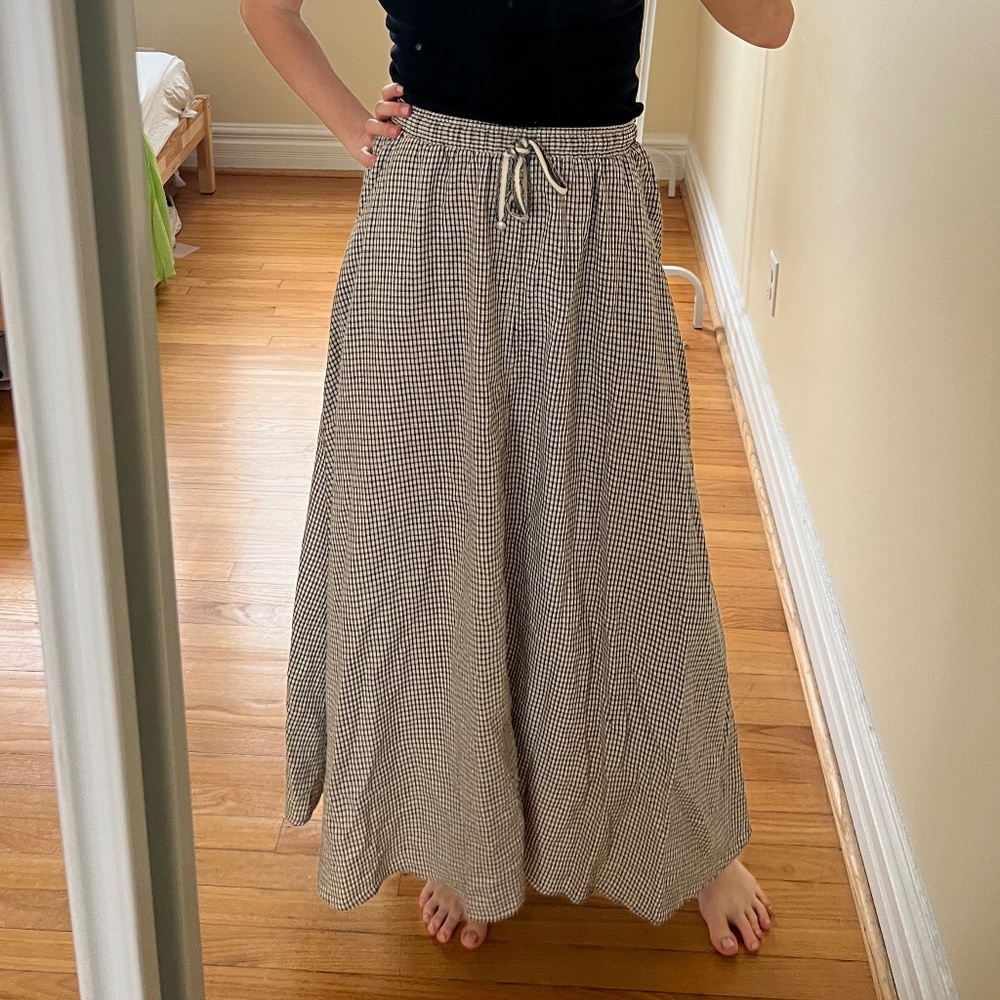 Max Studio Gingham Maxi Skirt (Size XS)